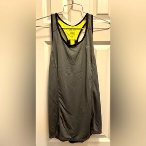 Nike Dri Fit Tank Top Womens Charcoal Neon Racerback Athletic Shirt
Size Large